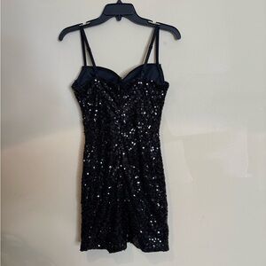 Black Sequin Dress by Fashion Nova Size M